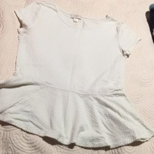 White peplum top